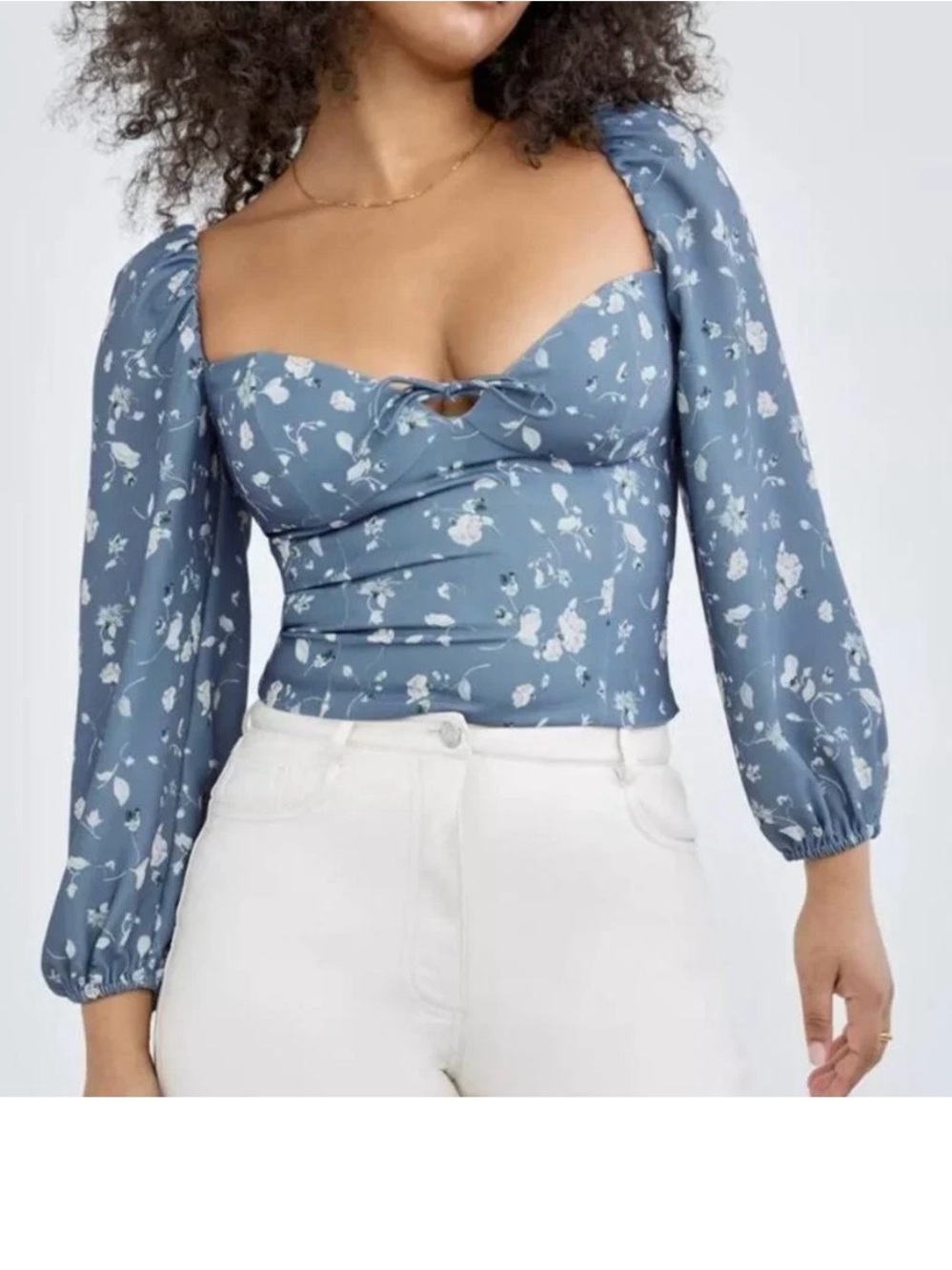 Wilfred Floral Novella Blouse granite blue